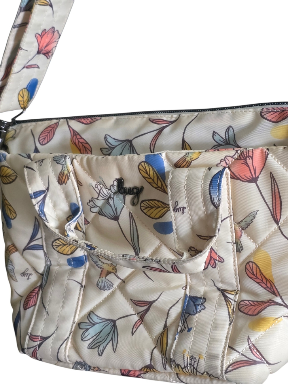 Lug Dory Mini Crossbody Bag Hummingbird Floral Travel Organizer Purse